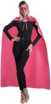 Kidsfere Adults Superhero Cape and Mask for Man Woman Halloween Vampire Cape Costume, Hot Pink, 55"L * 36"W