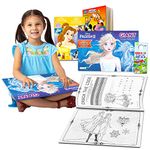 Disney Floor Coloring Pad Set for Kids -- Bundle Includes 3 Giant Floor Coloring Books with 1000 Stickers (Featuring Disney Frozen, Fairies and More)