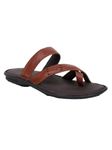 MARDI GRAS Men Latest Fashionable Genuine Leather Lightweight | Comfortable | Cushioned Insole | Slip Resisdent Sandal For Daily And Formal Wear_Cognac