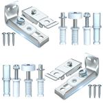 Bifold Door Hardware Repair Kit - 2 Packs Barn Door Hardware Includes Bracket, 3/8” Outside Diameter Pivot, 7/8" Guides Wheel, for Repairing Folding Door Sliding Closet Door Accordion Door Pocket Door