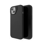 ZAGG Manhattan Snap iPhone 15 Case - Premium Silicone iPhone Case for iPhone 15/14/13, Durable Graphene Material, Smooth Surface with a Comfortable Ripple Grip, MagSafe Phone Case Black