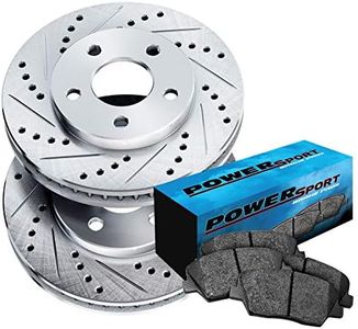 PowerSport Rear Brakes and Rotors Kit |Rear Brake Pads| Brake Rotors and Pads| Semi Metallic Brake Pads and Rotors |fits 2008-2013 BMW 135i, 2013 BMW 135is