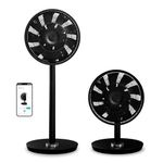 Duux Whisper Flex Smart Standing Fan, with Remote Control, Alexa & Smart App, 26 Cooling Speeds, 2 in 1 Height Adjustable, Multi-direction Oscilating, Powerful and Quiet Fan, Night Mode, Timer, Black