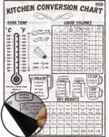 Kitchen Conversion Chart Magnet 6x8 inch - Measuring Weight, Liquid, Temperature Tool for Cooking and Baking - Imperial & Metric Conversion Guide Cooking Measurements wonderful design