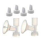 Replacement Flange Kit (Can replace Ameda Standard Flange) for Ameda Purely Yours, Ultra Breastpump, Flange 25 mm, with Duckbill; Made by Maymom