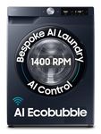 Samsung 12 kg, 5star, AI Control, AI Ecobubble, Super Speed, Wi-Fi, Hygiene Steam with Inbuilt Heater, Digital Inverter, Fully-Automatic Front Load Washing Machine (WW12DG6B24ASTL, Navy)