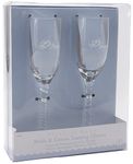 Victoria Lynn Bride And Groom Double Heart Wedding Toasting Glasses 8 by Darice