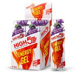 HIGH5 Energy Gel Quick Release Energy On The Go From Natural Fruit Juice (Blackcurrant, 20 x 40g)