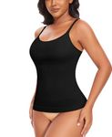 Shapewear Tank Top for Women Tummy Control Camisole Tops Slimming Vest Shaping Cami Tops Body Shaper(#1 Black, M)