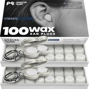 Peace&Quiet PQ 100 Wax Ear Plugs for Sleeping - Silicone Wax Earplugs