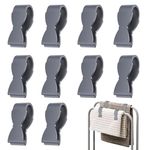 10Pcs Towel Clips for Kitchen, Hand Towel Clips Towel Clamps, Keeps Towel from Falling, Kitchen Clips Chair Towel Clips for Kitchen, Oven Handle, Bathroom Towel Rack, Dishwasher(Grey)