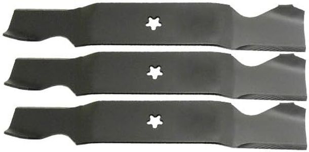 (3 Pack) Aftermarket Premium Replacement XHT Lawn Mower Deck Blade fits Husqvarna 532 18 72-56 | 18-1/2" x 3" / 5 Point Star
