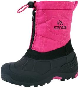 Children's Snow Boots Waterproof Durable Non Slip Winter Shoes for Boys and Girls Warm Winter Footwear Perfect for Snow Activities Outdoor Play Ideal for Cold Weather Comfort and Protection (Rose, Big Kid, 3, Numeric, US Footwear Size System, Medium)