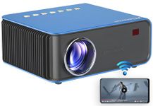 XElectron WiFi S2 Mini Projector Full HD 1080P, 7000 Lumen Portable projector Compatible with iOS/Android/Tablet/PC/TV Stick | 150 inch Display with HDMI, AV, USB, Audio Out Ports (Blue)