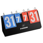 Scoreboard, 4-Digit Sports Scoreboard Portable Table Top Sports Scoreboard for Volleyball Basketball Table Tennis