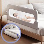 Toddler Bed Rail Guard for Baby - Toddlers Bed Rail for Queen Full King Twin Crib Bunk Size Bed Adjustable Heights & Foldable Portable Bedrail Extra Tall Child Safety Side Railing Guards for Kids(59")