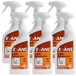 6 x Evans L.S.P. Perfumed Furniture Polish and Window Cleaner Spray Bottle 750ml