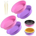 4Pcs Cheesecake Pan Protector,Cheesecake Water Bath Pan Silicone Springform Pan Protector with Cake Release Spatula for 9,9.5,7,8 Inch Round Springform Cake Baking Pan Baking Pan Accessories