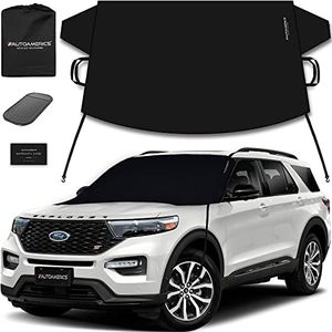 AUTOAMERICS Windshield Snow Cover - Windshield Cover for Ice and Snow - Waterproof Shield Window Protector for Car Truck SUV