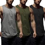 COOFANDY Men's 3 Pack Workout Tank Tops Quick Dry Sleeveless Gym Shirts Bodybuilding Fitness Muscle Tee Shirts