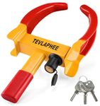 Tevlaphee Wheel Clamp, Wheel Lock Anti Theft Wheel Clamp, Caravan Wheel Locks, Trailer Wheel Clamp, Heavy Duty, 3Keys