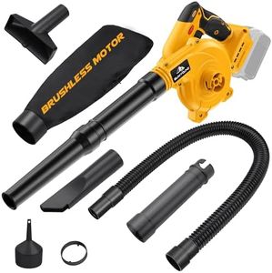 Cordless Leaf Blower for Dewalt 20V Max Battery,Electric Jobsite Air Blower with Brushless Motor,6 Variable Speed Up to 180MPH,2-in-1 Handle Electric Blower and Vacuum Cleaner(Battery Not Included)