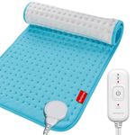 Heating Pads Electric for Back Pain,Comfytemp Moist Heat Heating Pad with 6 Temperature Settings&2H Auto Shut Off,Fast Heating Pad for Cramps,Neck and Shoulders,Birthday Gifts for Women(12"x24",Blue)