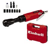 Einhell Compressed Air Ratchet Screwdriver TC-PR 68 (Max. 6.3 bar, 114 l/min, Suitable for Attaching and Removing Screws, Including 7 Sockets, Carrying Case, Oil