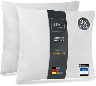 LILENO HOME Lot de 2 de garnissage d'oreiller 45x45 cm - Coussin intérieur Lavable à 40°C adapté aux allergiques - Garnissage en Polyester comme Coussin de canapé, Coussin Cocktail et Oreiller