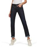 G-STAR RAW Women's Midge Saddle Straight Jeans, Blue (dk aged D07145-7209-89), 23W / 26L