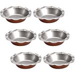 Tosnail 6 Pack 5" Mini Fluted Tart Pan, Pie Pan, Small Pie Tart Mold, Nonstick Quiche Pan for Baking