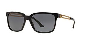 Versace Men's Ve4307, Black/Black/Grey, 58