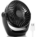 OCOOPA USB Fan, USB Desk Fan Table Fan with Strong Airflow & Quiet Operation, Portable Cooling Fan Speed Adjustable 360°Rotatable Head for Home Office Bedroom Table and Desktop