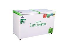 Rockwell 450DDUC, 5 Star, Convertible GREEN Deep Freezer, Double Door, with 10 yrs. Warranty on Cooling Coil and Upto 53% Power Saving