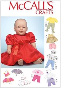 McCall's Pattern MC7066 OSZ,Clothes and Accessories for 11",12" and 15",16" Baby Dolls, One Size, Off White