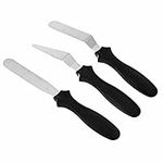 ZUKHRUF 3 Pcs Professional Stainless Steel Spatula Set, Cake Decorating Palette Knife with Plastic Handle, Smoothing Multipurpose and Cooking Tools for Baking Accessories, Decoration, Home, Kitchen