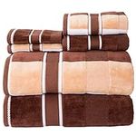 6PC Towel Set - Absorbent Cotton Ba