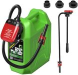 TALFIT Automatic Fuel Transfer Pump with Auto Shut-Off to Prevent Overfilling (2.4 GPM), Includes 3 Gas Can Adapters, Extra Long Hose, Portable Liquid Pump for Gasoline, E15, E85, Diesel, Water & More