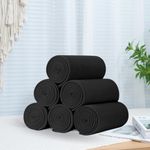 SeaBeauty Cozy Fleece Blanket Bulk-（Pack of 6） Comfortable Fleece Throw Blanket Suitable for Home Bed Sofa Office Camping and Pet-Friendly Warm and Breathable Black, Pack of 6-50 x 60 Inch