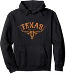 YBAB Texas Longhorn Austin Pride Vintage Beauty Design Gift Unisex Pullover Hoodie (Black,S)