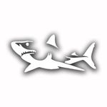 Great White Shark Vinyl Decal Sticker | Cars Trucks Vans Walls Laptops Cups | White | 6 inches | KCD1032