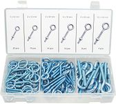 Swordfish 32161-73pc Eye Bolt Screw with Nut Assortment, 6 Sizes