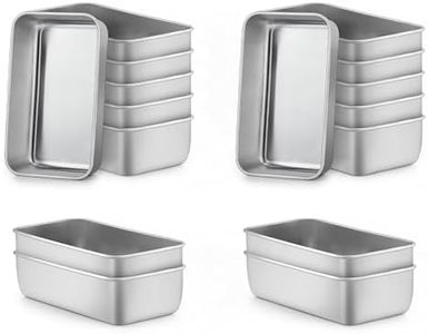 LIANYU 24 Pack 6.3 x 3.5 Inch Mini Loaf Pans for Baking Bread, Stainless Steel Small Bread Loaf Pan Mold for Homemade Meatloaf, Metal Tin Loaf Pan Perfect for Banana Sourdough, Dishwasher Safe