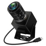 ELP 48MP USB Camera 8K Ultra HD USB Camera with 3.6-10mm 3X Manual Zoom Lens Webcam for Computer Lightburn Close Up Camera for Laser Engraver Plug and Play for Scanning Documents Face