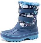 DREAM PAIRS Boys Girls Snow Boots Water-Resistant Outdoor Sport Warm Cozy Anti-Slip Cute Ankle Winter Shoes for Toddler/Little/Big Kid,Size 11 Little Kid,Blue/Navy,DUCKO