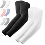 OutdoorEssentials UV Sun Protection Compression Arm Sleeves - Tattoo Cover Up - Cooling Athletic Sports Sleeve for Football