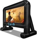 14 Feet Inflatable Movie Screen - Front/Rear Projection 104" Indoor Outdoor Projector Screen for Backyard Movie Night Mega Blow Up Screen (Easy Setup) - 14 FT