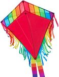 CIM Single line kite - Maya Eddy RED - for children from 3 years onwards - 65x72cm - incl. kite line and kite tails