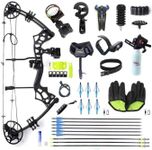 30-65LBS Compound Bow、Bow Fishing Combo Kit、Fishing Bow and Arrow with Reel