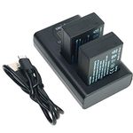 DSTE 2X DMW-BLC12 DMW-BLC12e DMW-BLC12PP and Dual LCD Battery Charger Compatible with Panasonic Lumix DMC-G5 DMC-G6 DMC-G7 DMC-GH2 DMC-GX8 DMC-FZ200 DC-G90 DC-G95